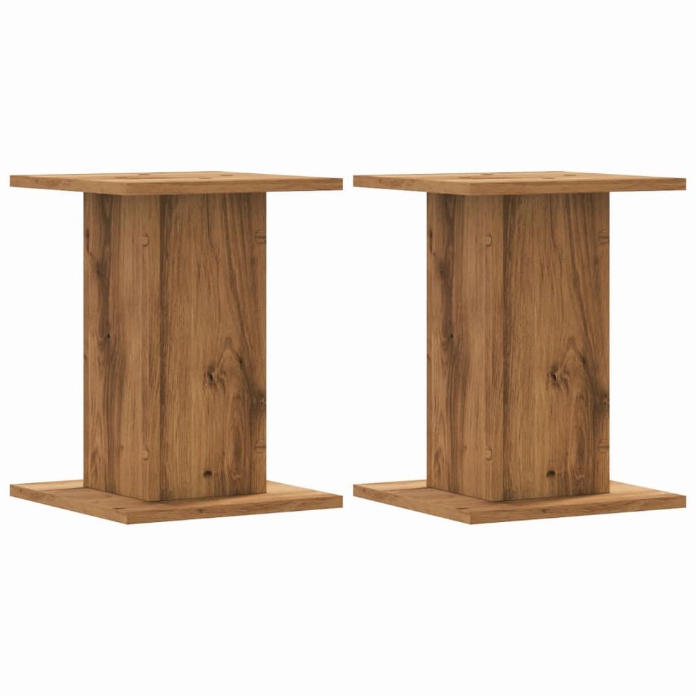 Supports pour plantes 2 pcs chêne artisanal bois d'ingénierie