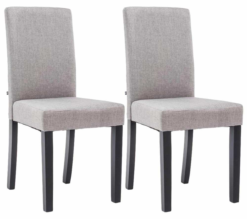 Lot de 2 chaises de salle à manger ina tissu noir