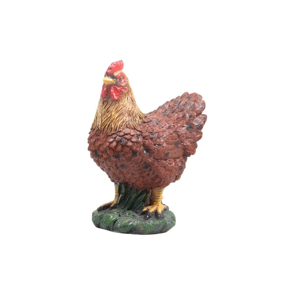 Petite poule en résine 12 x 8 x 16 cm