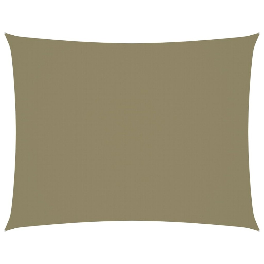 Voile toile d'ombrage parasol tissu oxford rectangulaire 2,5 x 4 m beige