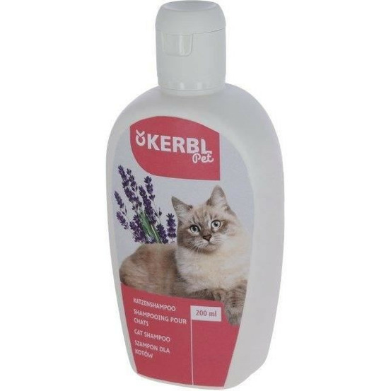 Shampoing pour chats - kerbl - 200 ml - lavande - mangue - eclat et douceur