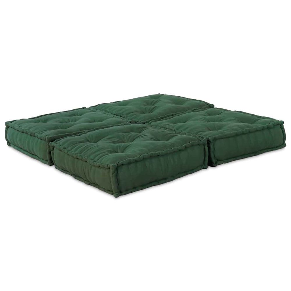 Unité de canapé modulaire 2 pc tissu vert 140 x 70 x 36 cm