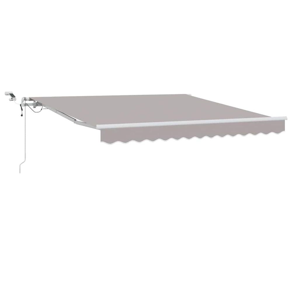 Auvent rétractable gris clair 300 x 250 cm polyester