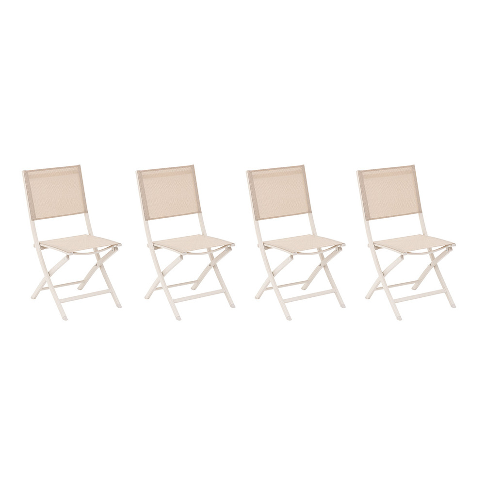 Lot de 4 chaises de jardin pliantes 
