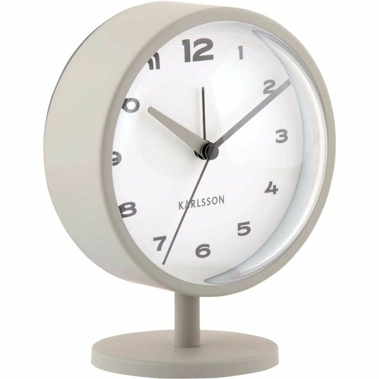 Réveil à poser brisk dome gris