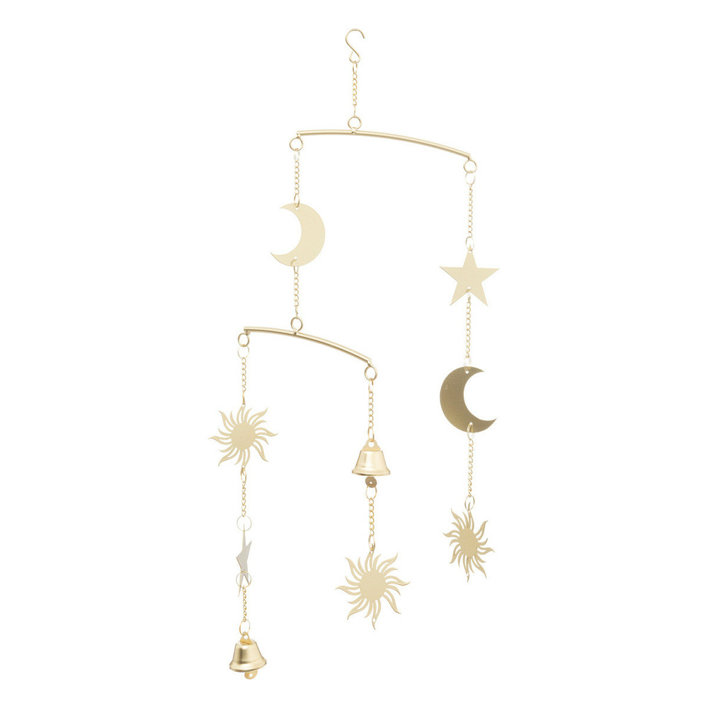 Déco de noël suspension en métal doré h 48 cm