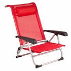 Chaise de plage aluminium rouge