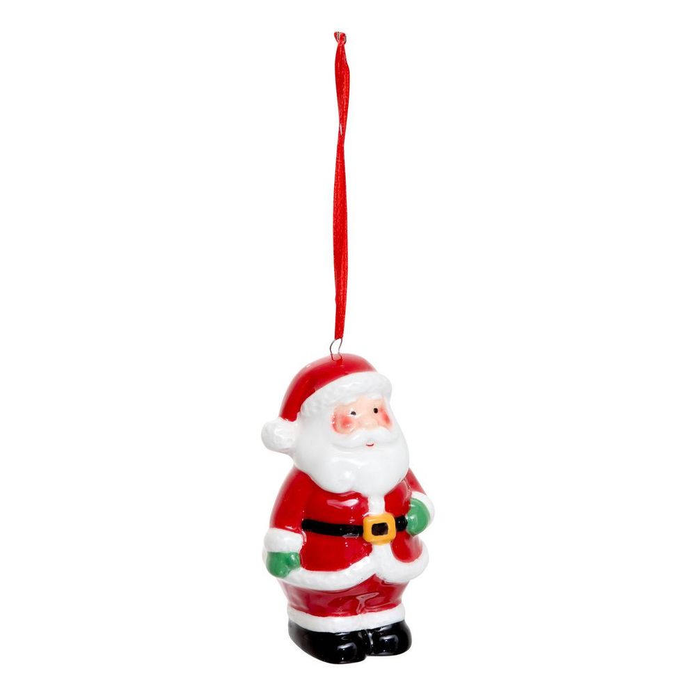 Suspension de sapin père noël en céramique 8 cm