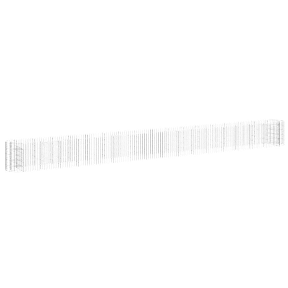 Lit surélevé à gabion fer galvanisé 610x50x50 cm