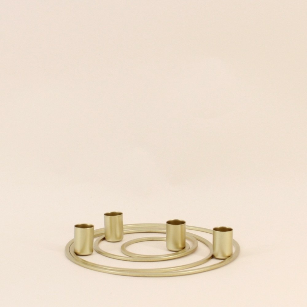Bougeoir en métal doré 4 supports