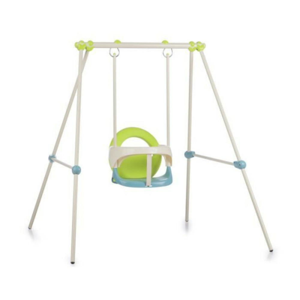 Smoby portique métal 1er âge baby swing - hauteur 120 cm - arceau de sécurité
