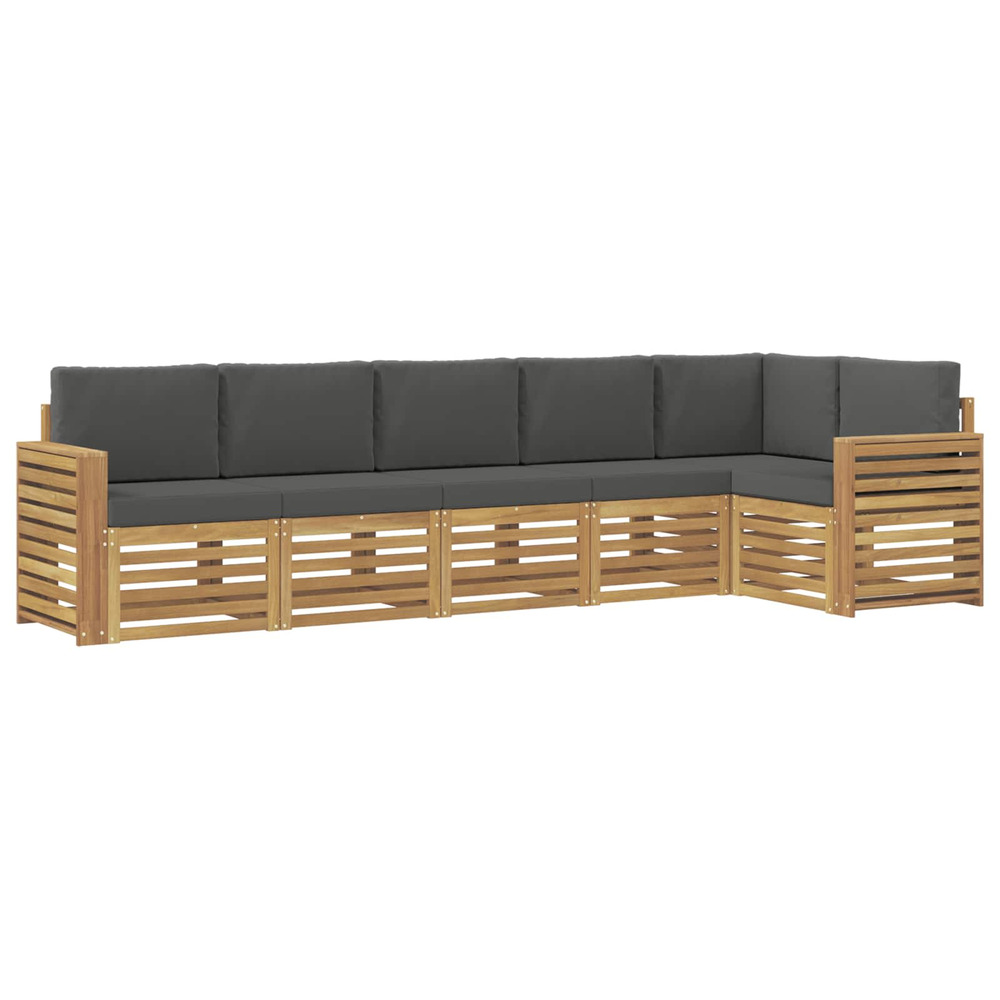 Ensemble de canapés d'extérieur 6 pcs blanc et anthracite