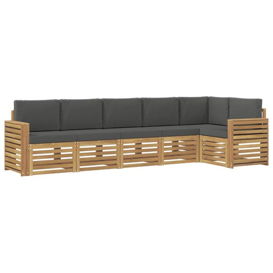 Ensemble de canapés d'extérieur 6 pc blanc et anthracite