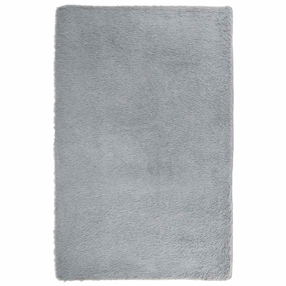 Tapis shaggy à poils longs navarra gris clair 130x200 cm