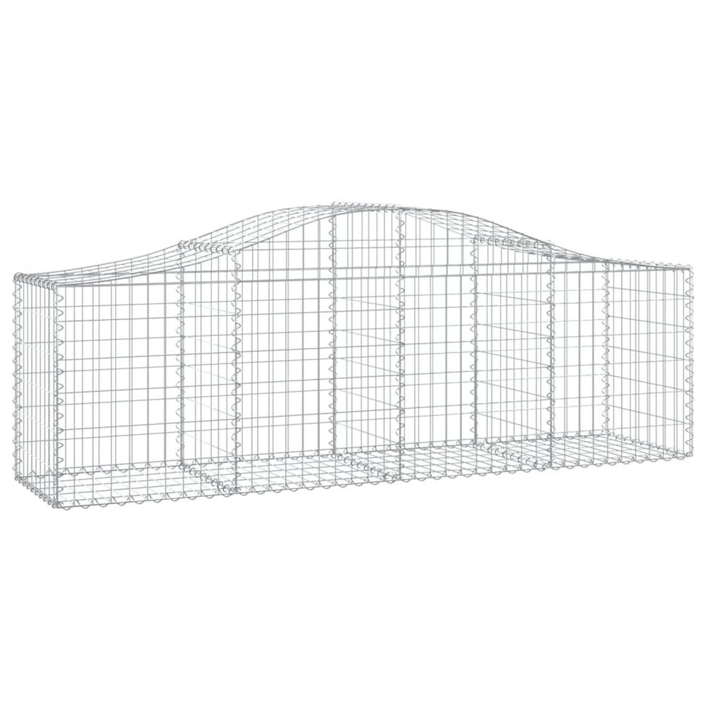 Panier de gabions arqué 200x50x60/80 cm fer galvanisé