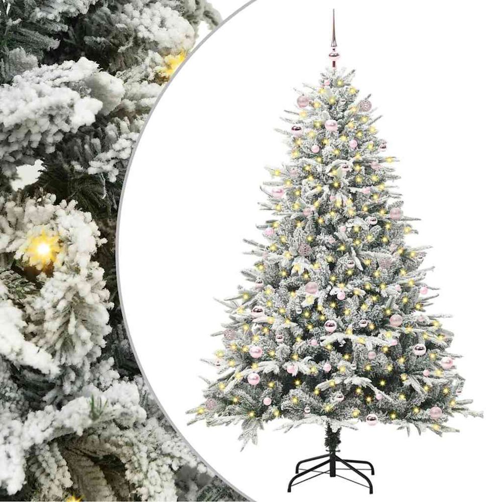 Arbre de noël artificiel pré-éclairé avec ensemble de boules