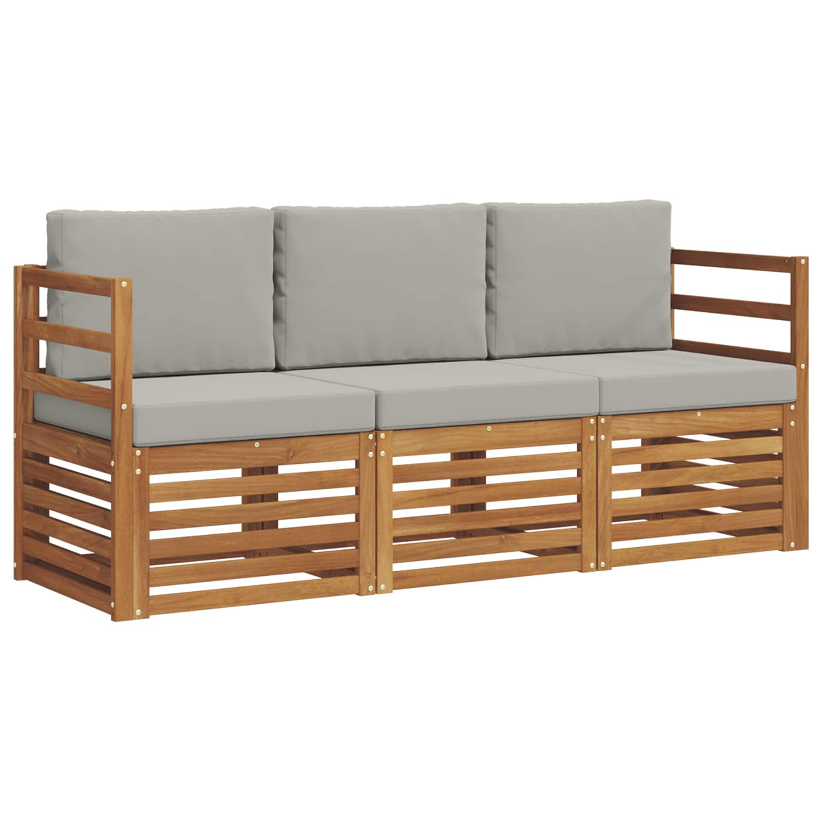 Ensembles de canapés avec coussin 3 pcs gris naturel et clair