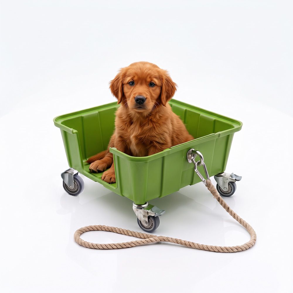 Chariot pour chien canicar-plast'up rotomoulage