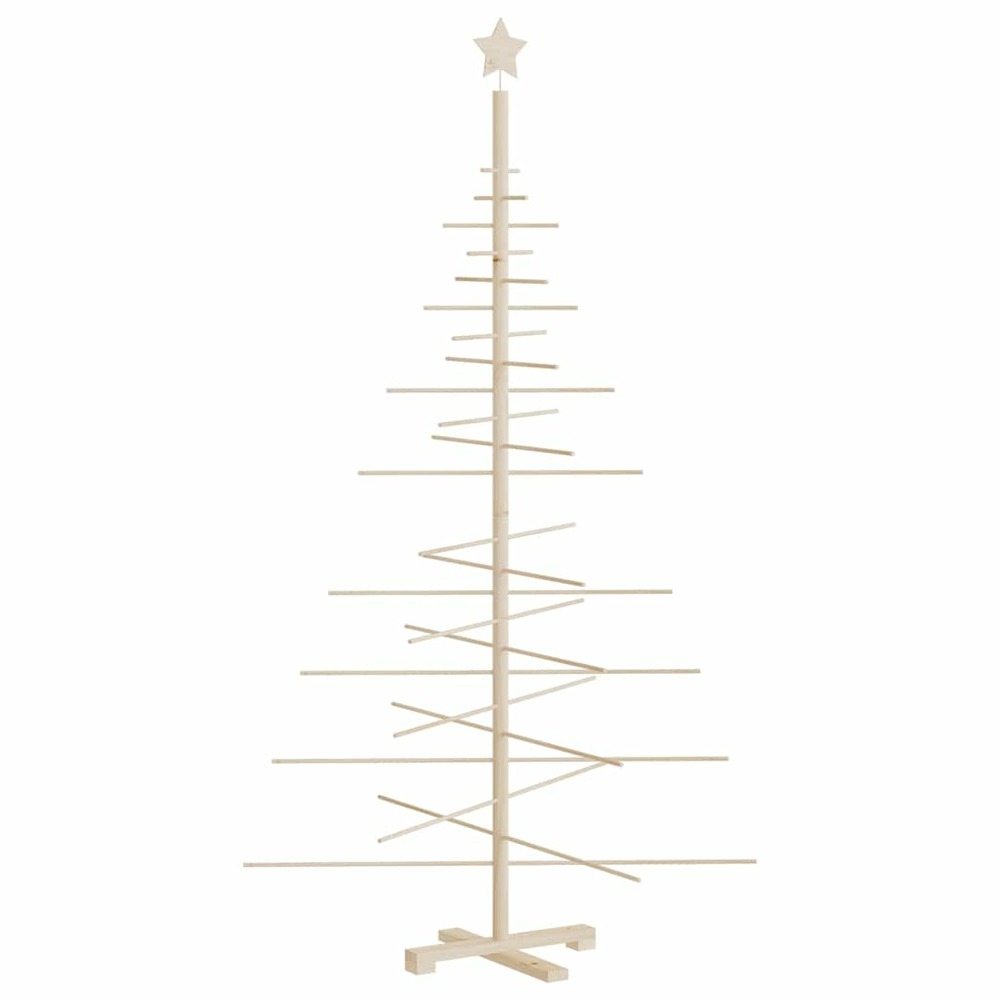 Arbre de noël en bois pour décoration 180 cm bois massif de pin