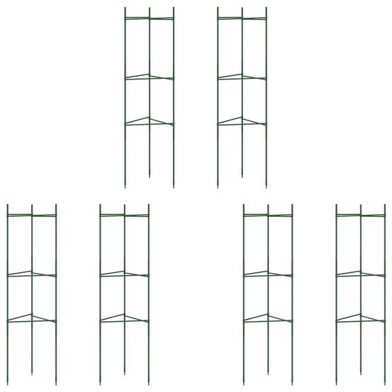 Cages à tomates 6 pcs 116 cm acier et pp