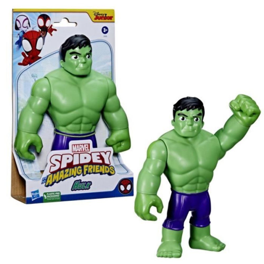 Figurine géante hulk de 22,5 cm - marvel spidey et ses amis extraordinaires - hasbro