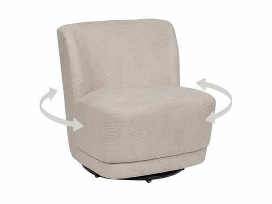 Fauteuil pivotant berny sable
