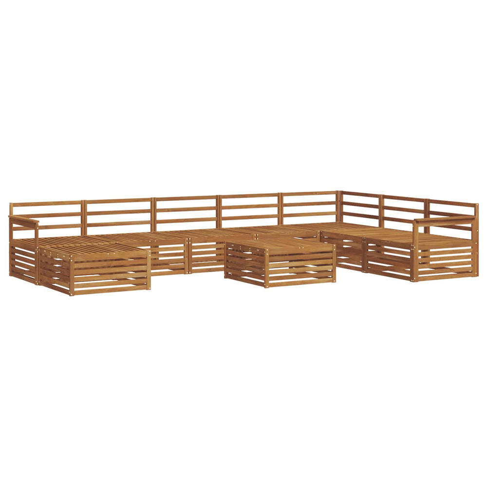 Ensembles de canapés 9 pcs naturel bois d'acacia massif