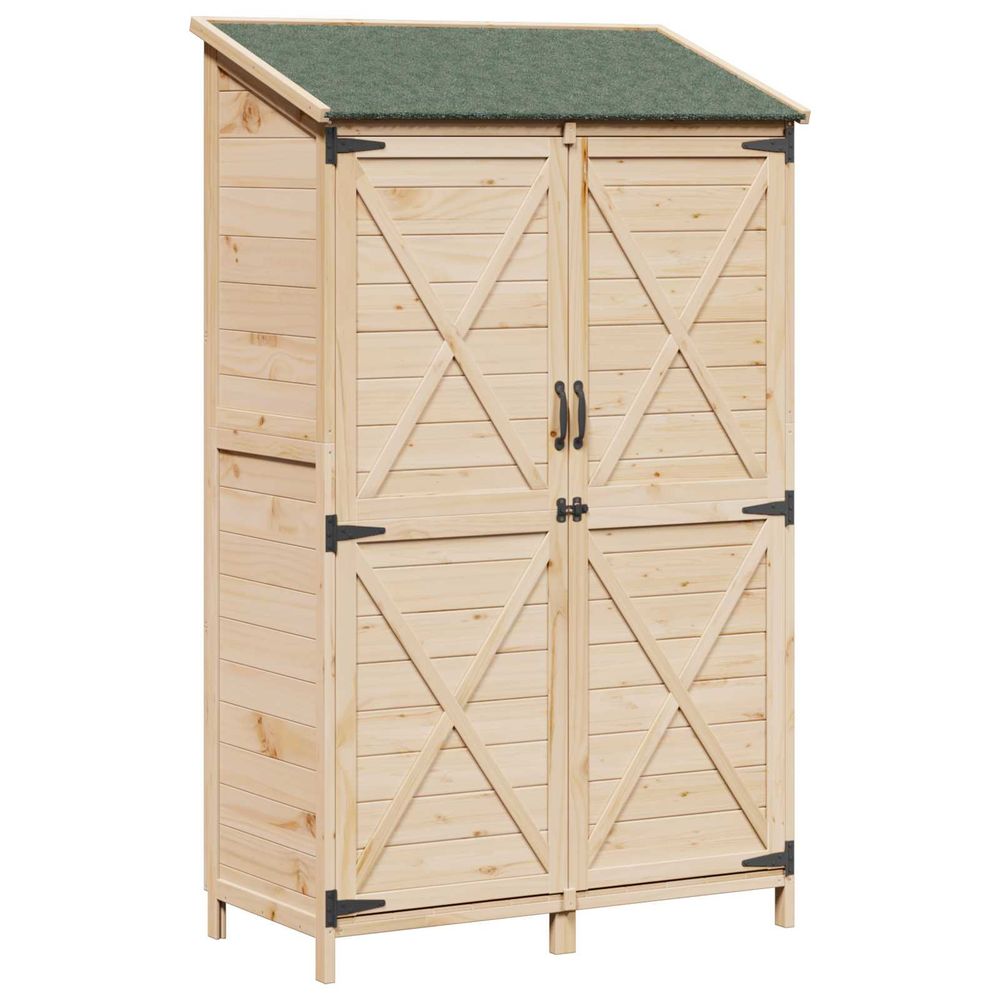 Abri de jardin naturel 106 x 56 x 176,5 cm bois de sapin massif