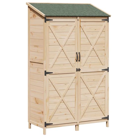 Abri de jardin naturel 106 x 56 x 176,5 cm bois de sapin massif
