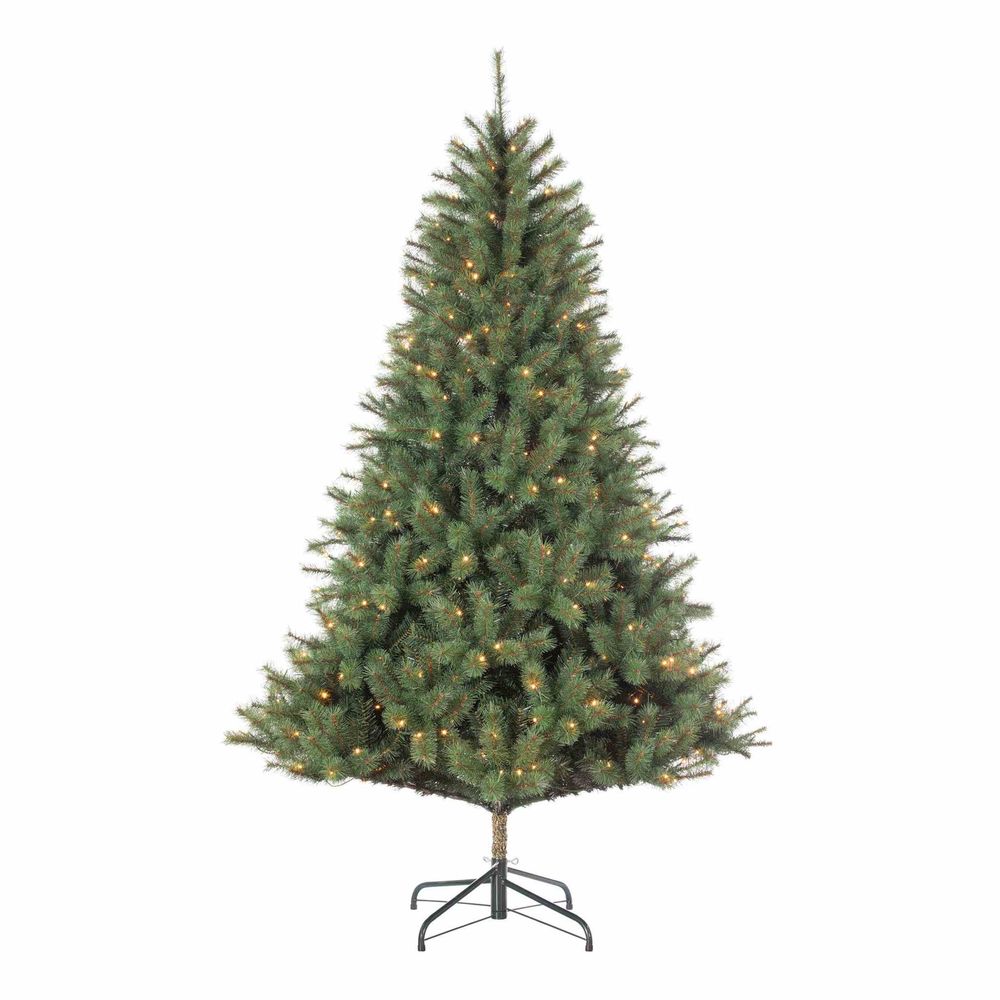 Black box arbre de noël artificiel norwood - 97x97x155 cm - pvc / aiguille dure - vert