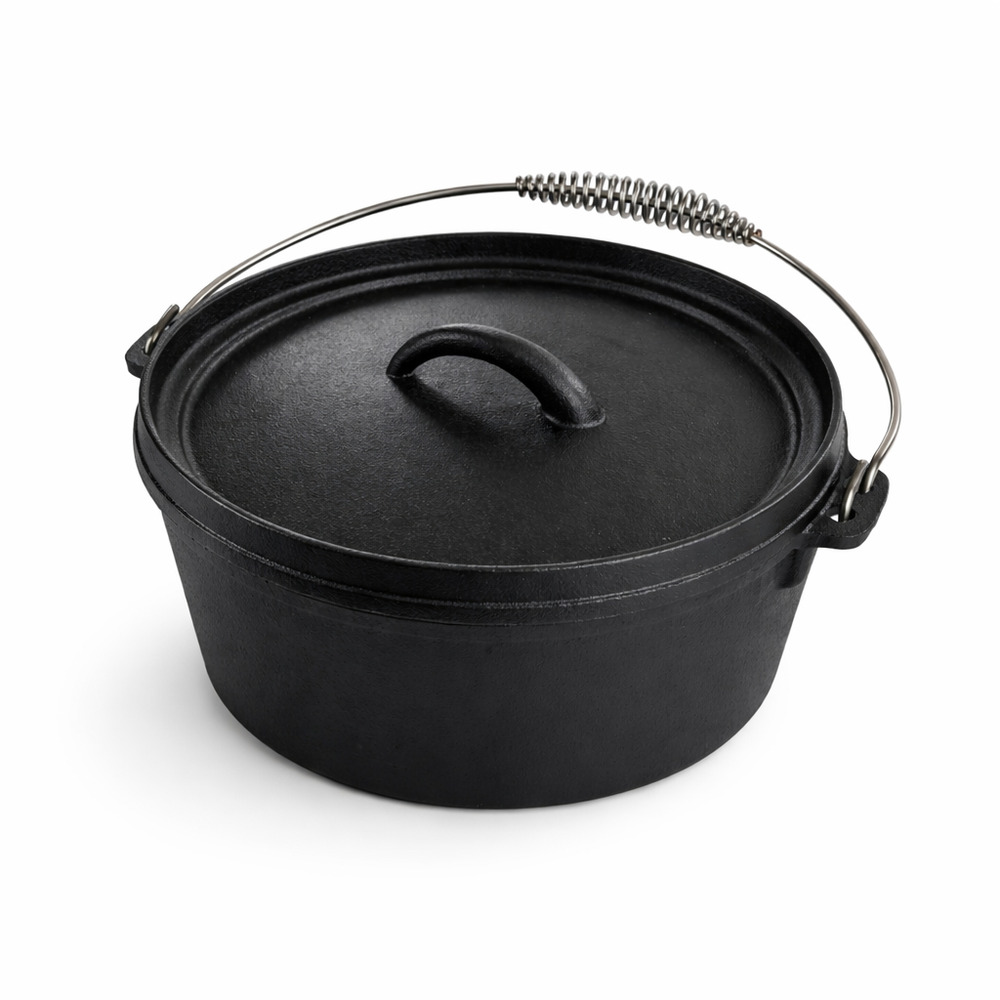 Cocotte en fonte dutch oven patton pour barbecue - ø 24 cm