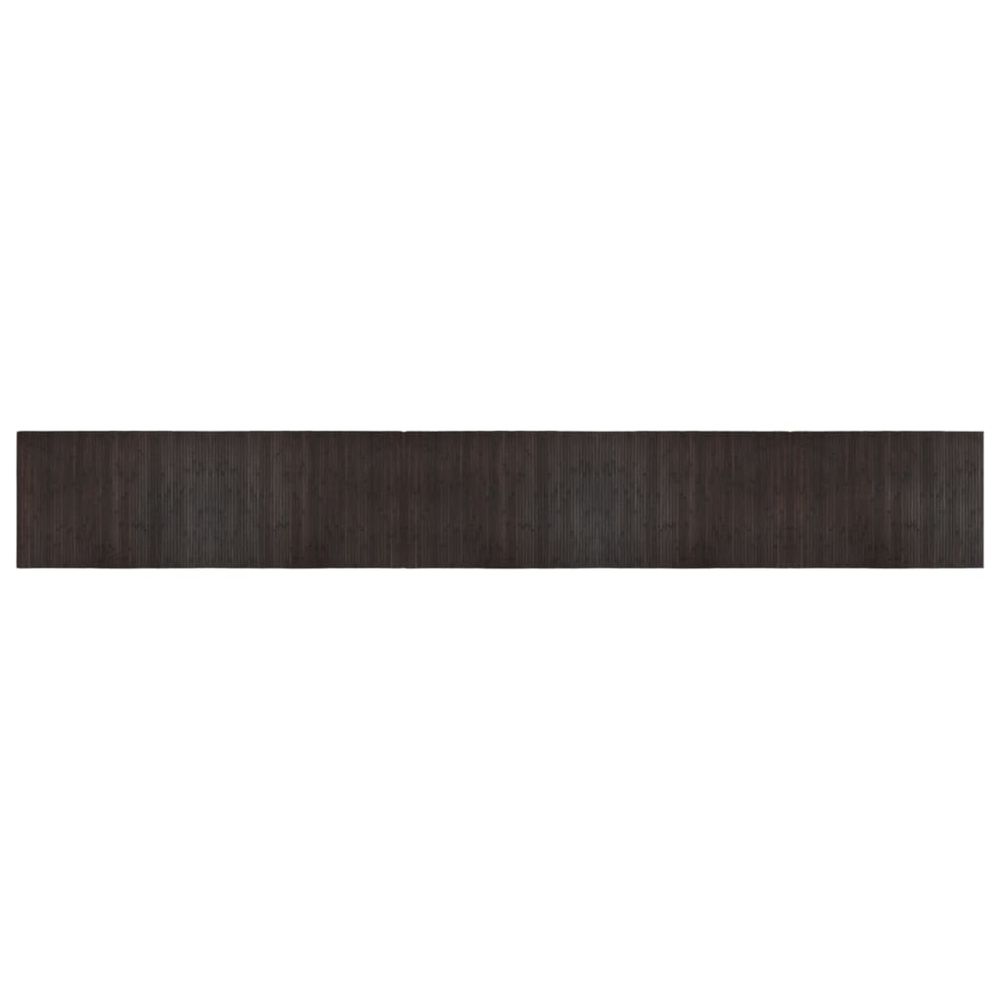 Tapis rectangulaire marron foncé 70x500 cm bambou