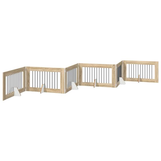 Porte de chien pliable avec supports 6 pc chêne sonoma 602 cm