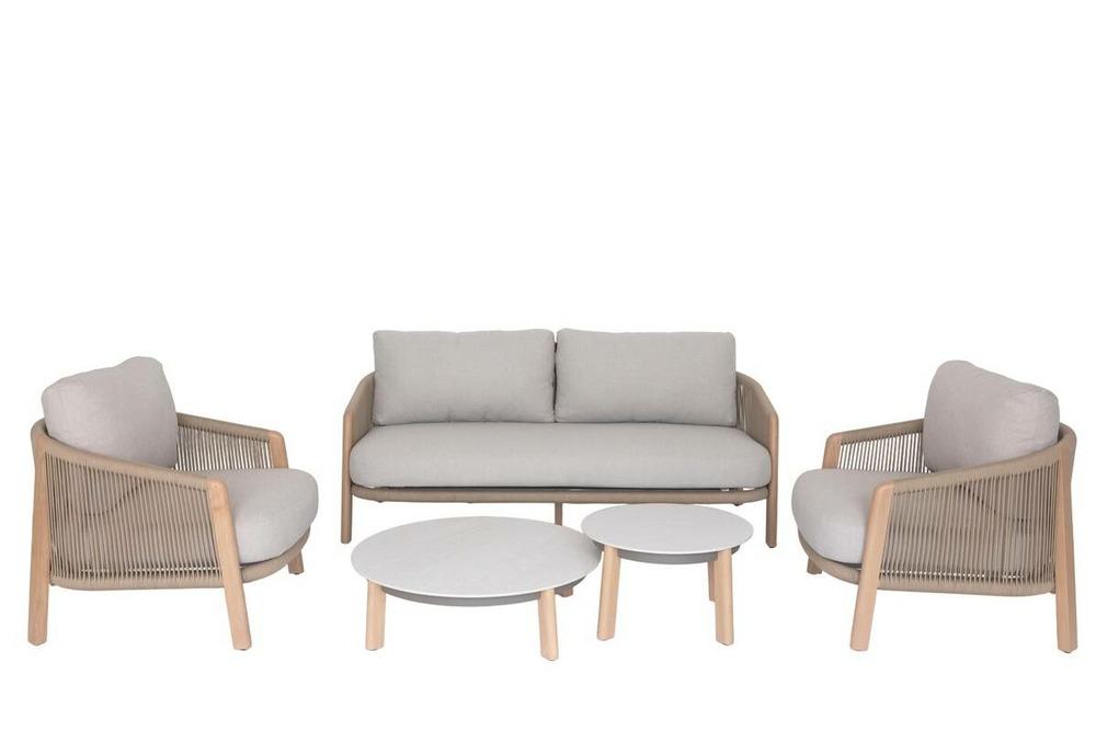 Salon de jardin nelora 5 places beige