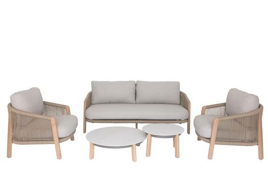 Salon de jardin nelora 5 places beige