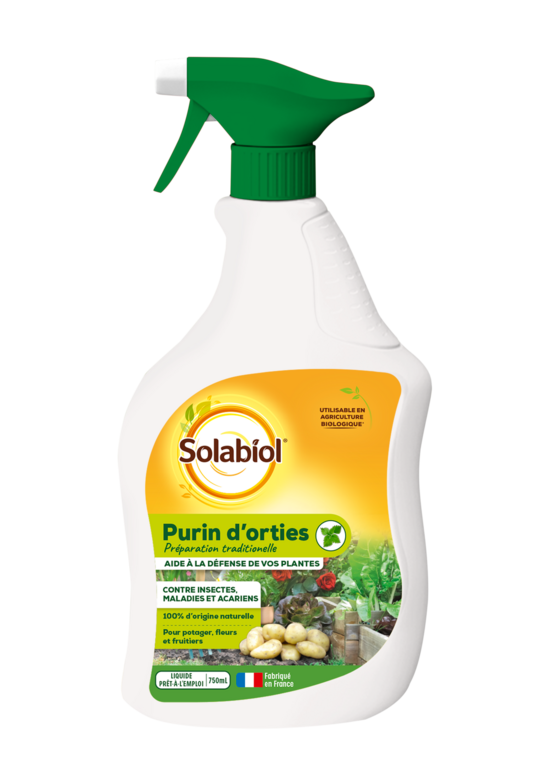 Soporpal1 - purins d'orties - renfort protecteur - pulvérisateur 1l - contre pucerons acariens mildou & oïdium