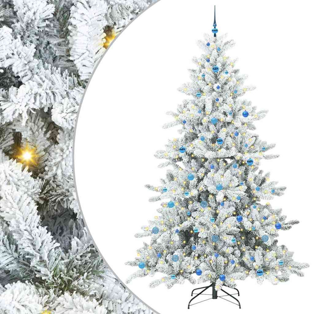 Sapin de noël artificiel à branches articulées blanc 240 cm