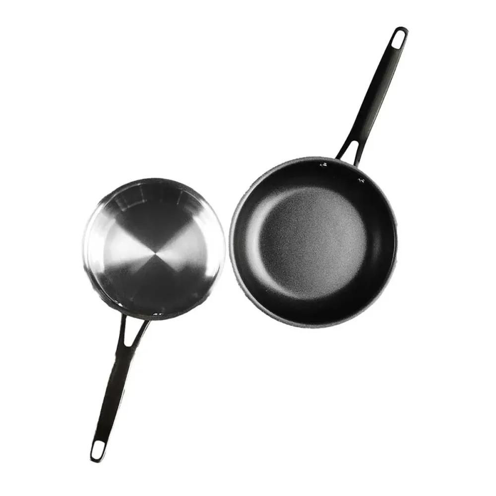 Poêle origin anti-adhérente en acier inoxydable - ø24cm - tous feux et four