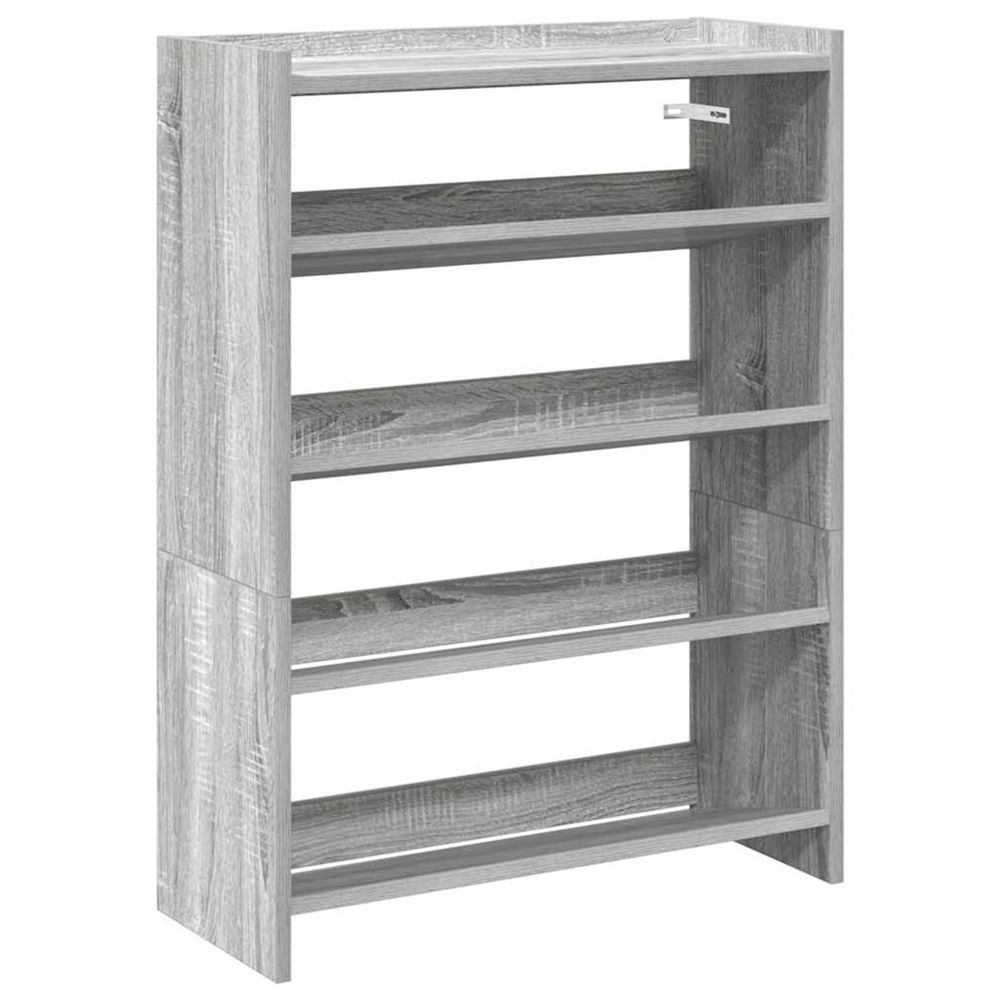 Étagère à chaussures sonoma gris 60x25x81 cm bois d'ingénierie