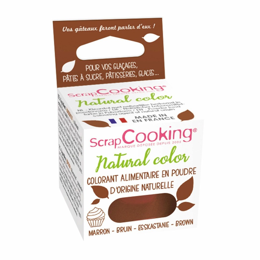 Colorant alimentaire naturel en poudre 20 g - marron