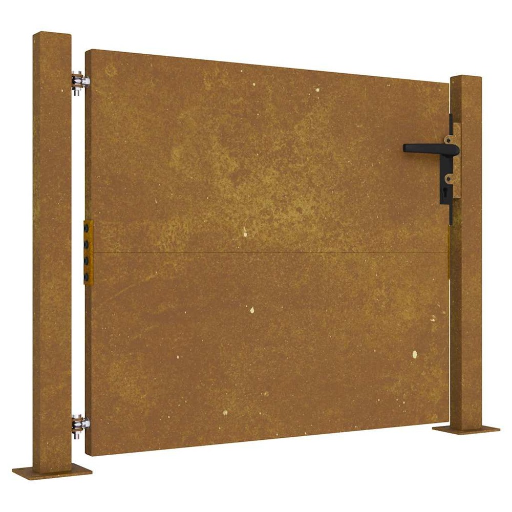 Portail de jardin 100x75 cm en acier corten