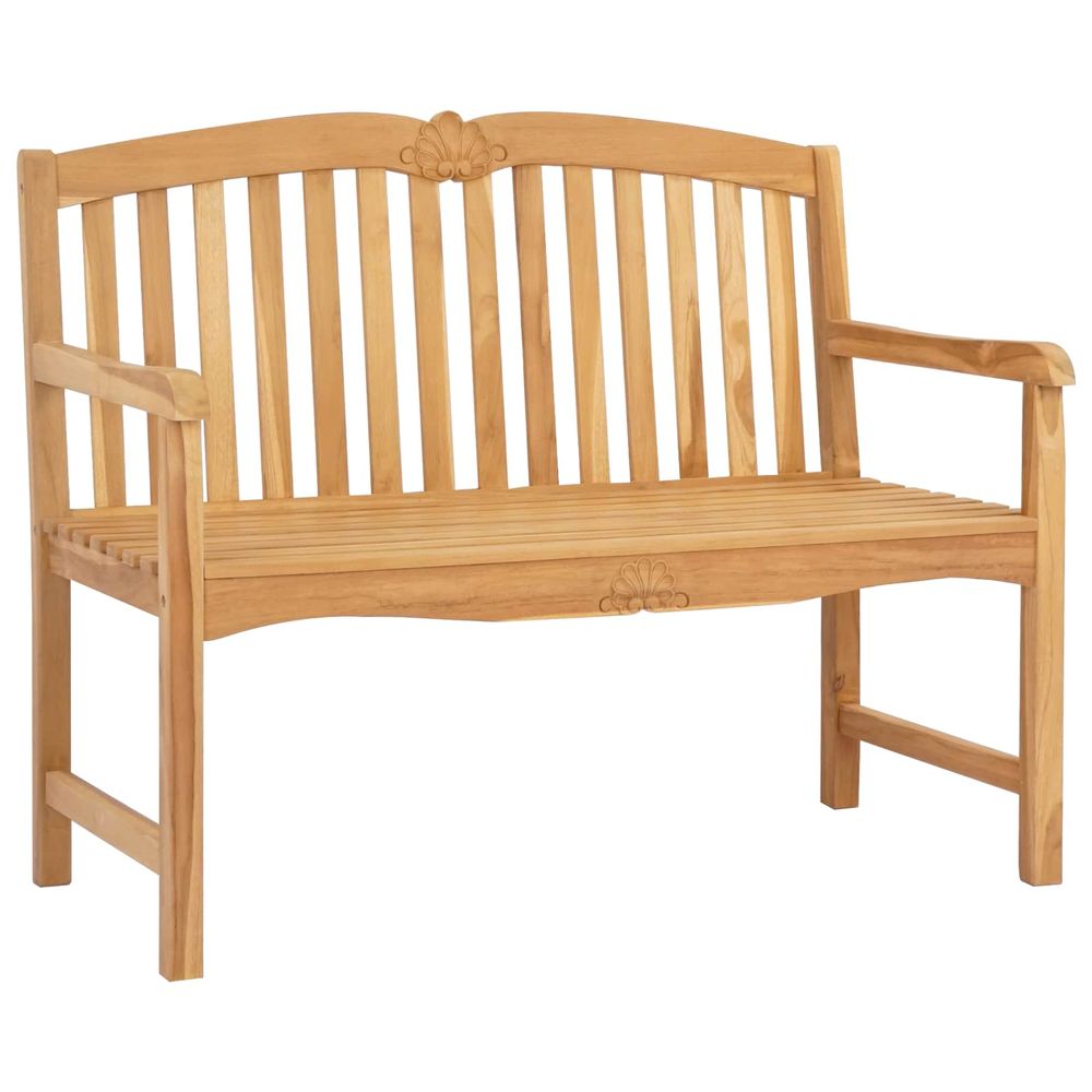 Banc motif coquille sculpté à la main 114 x 60 x 95 cm
