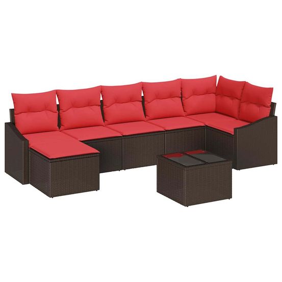 Ensemble de canapés 8 pc marron polyrotin
