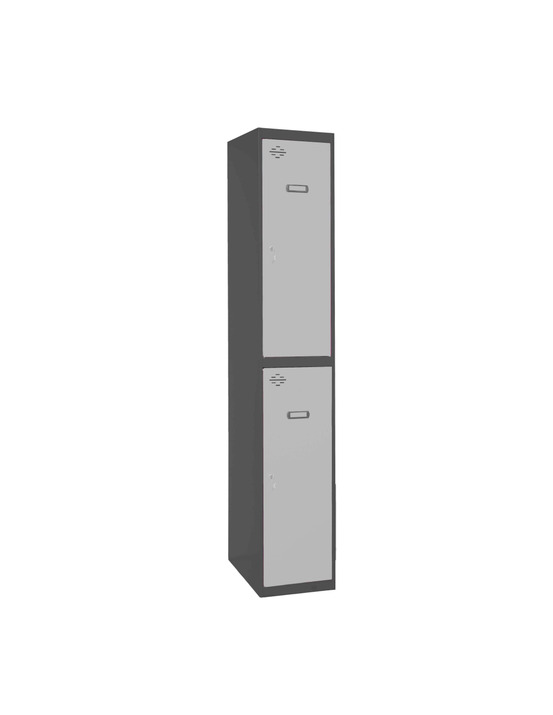 Casier-armoire simonlocker prof.dism.tandem 1/2 400 ini an/gr antracite/gris 1800x400x500 - simonrack