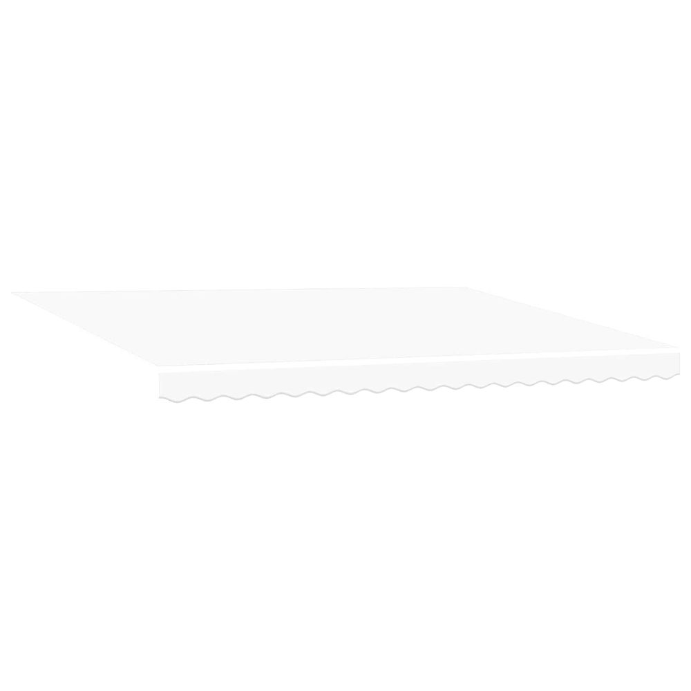 Auvent rétractable blanc 450 × 350 cm tissu et aluminium