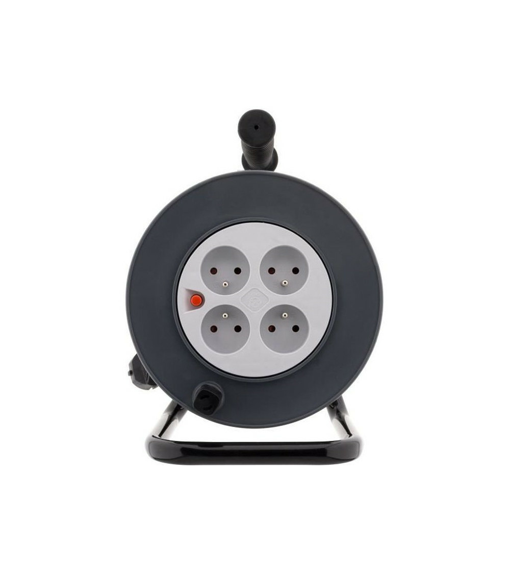 Enrouleur 25 m - 4 prises - 3g1mm² + coupe-circuit - câble ho5vv-f