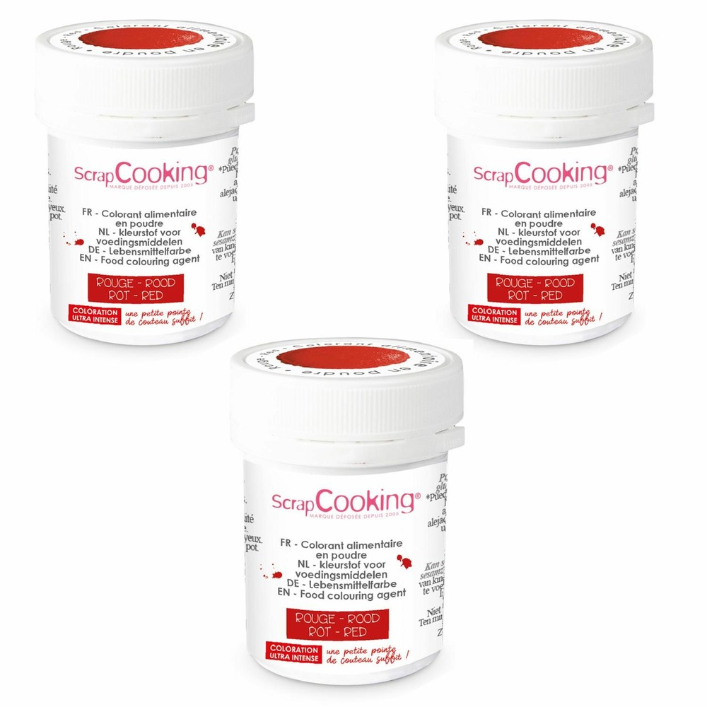 Colorant alimentaire en poudre 15 g - rouge