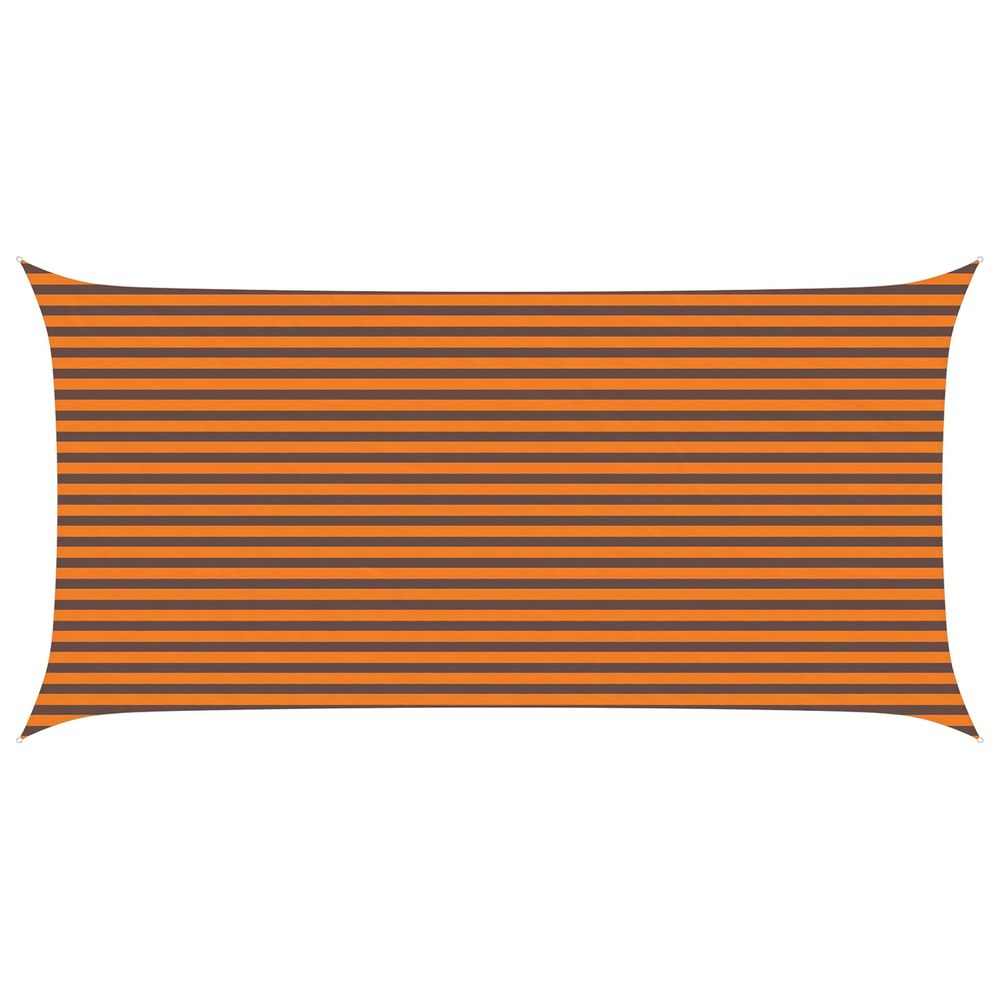 Voile d'ombre orange et marron 3 x 6 m 100 % polyester oxford