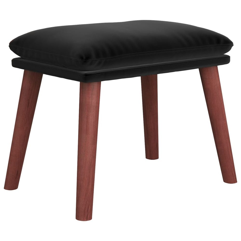 Repose-pied noir 45x29,5x35 cm velours