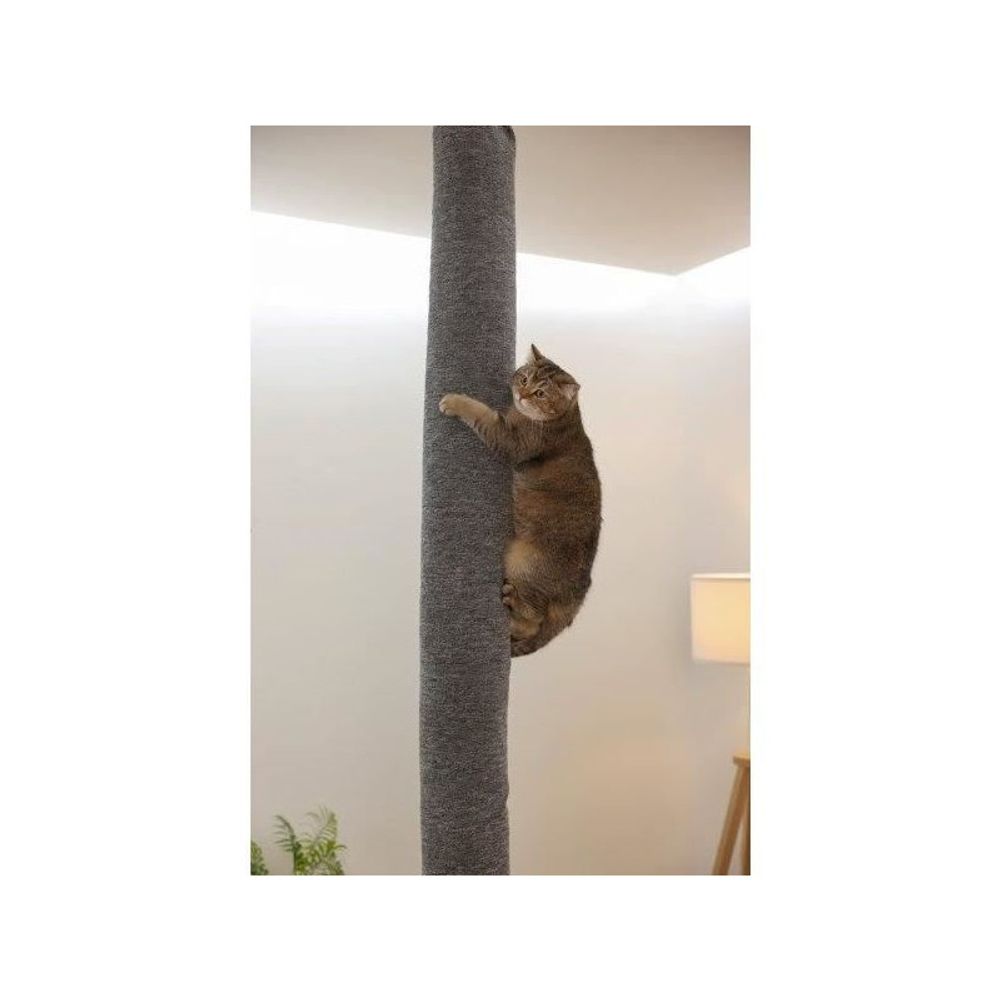 Tiragraffi E Sacco Arrampicata Per Gatti KERBL - Grigio, Dimensioni 16x16x240 Cm, Da Appendere A Soffitto O Scale